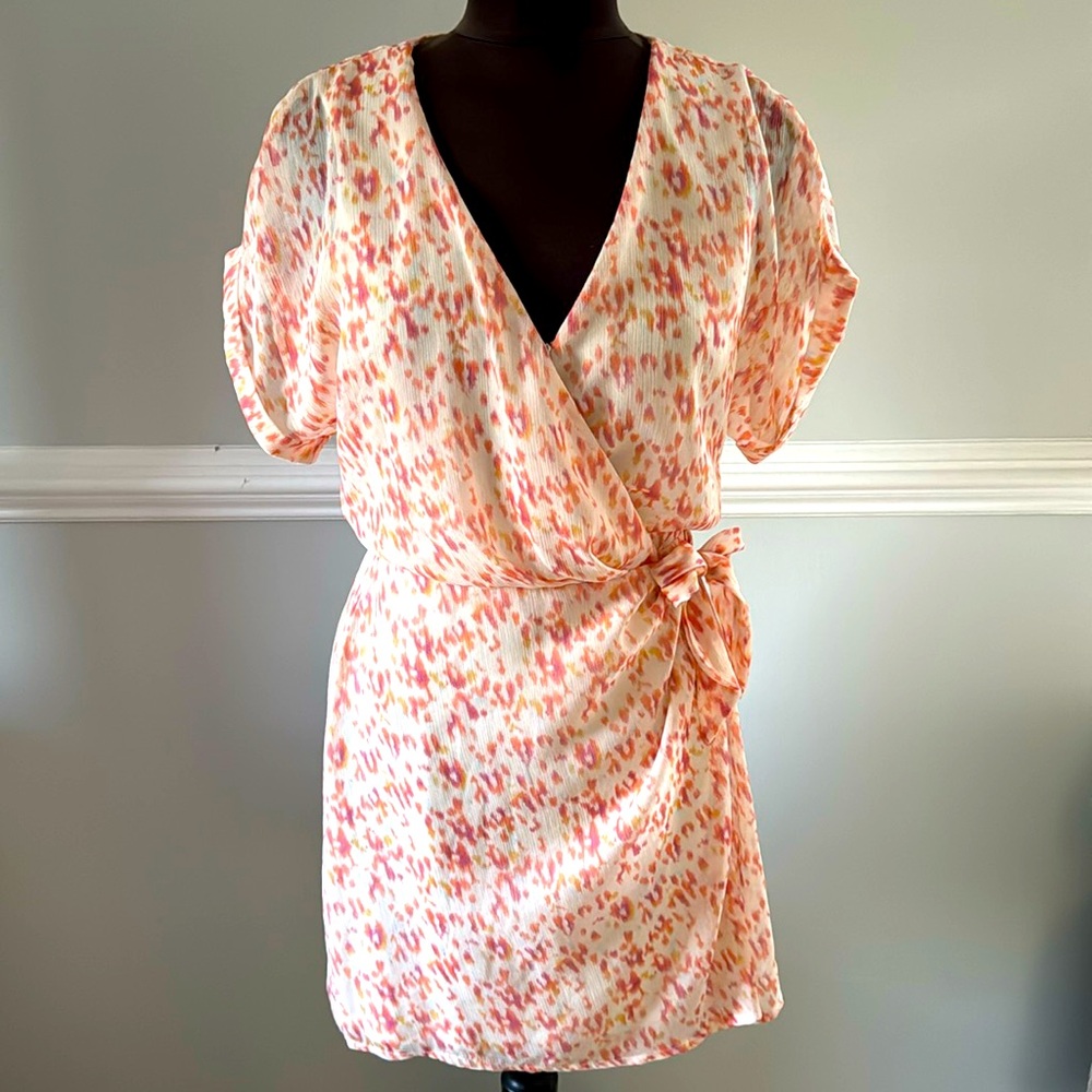 All in Favor Leopard Print Wrap Dress